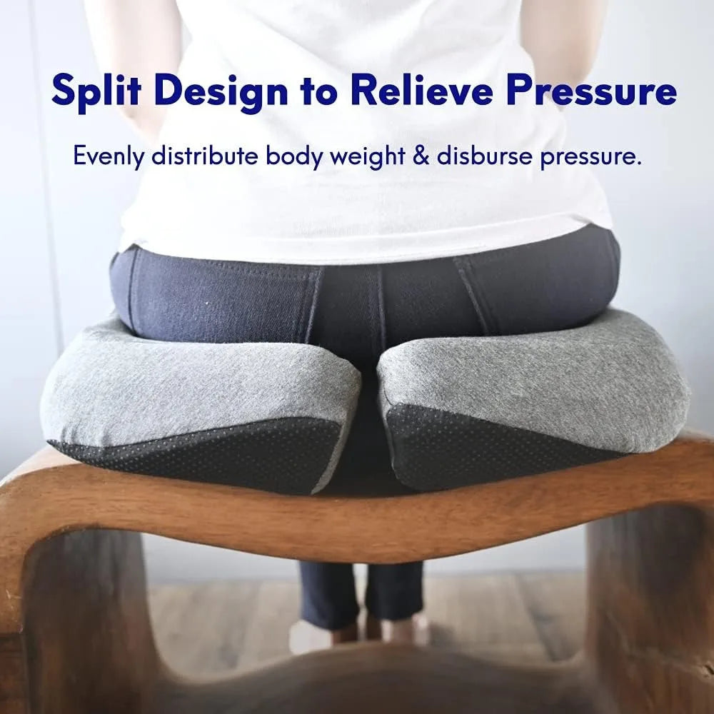 Cushion Lab Patented Pressure Relief Seat Cushion for Long Sitting Hours on Office/Home Chair, Car, Wheelchair