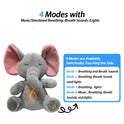 4-in-1 Musical Elephant Plush Toy with Soothing Lights for Babies and Kids - Ideal Sleep Companion and Sensory Gift