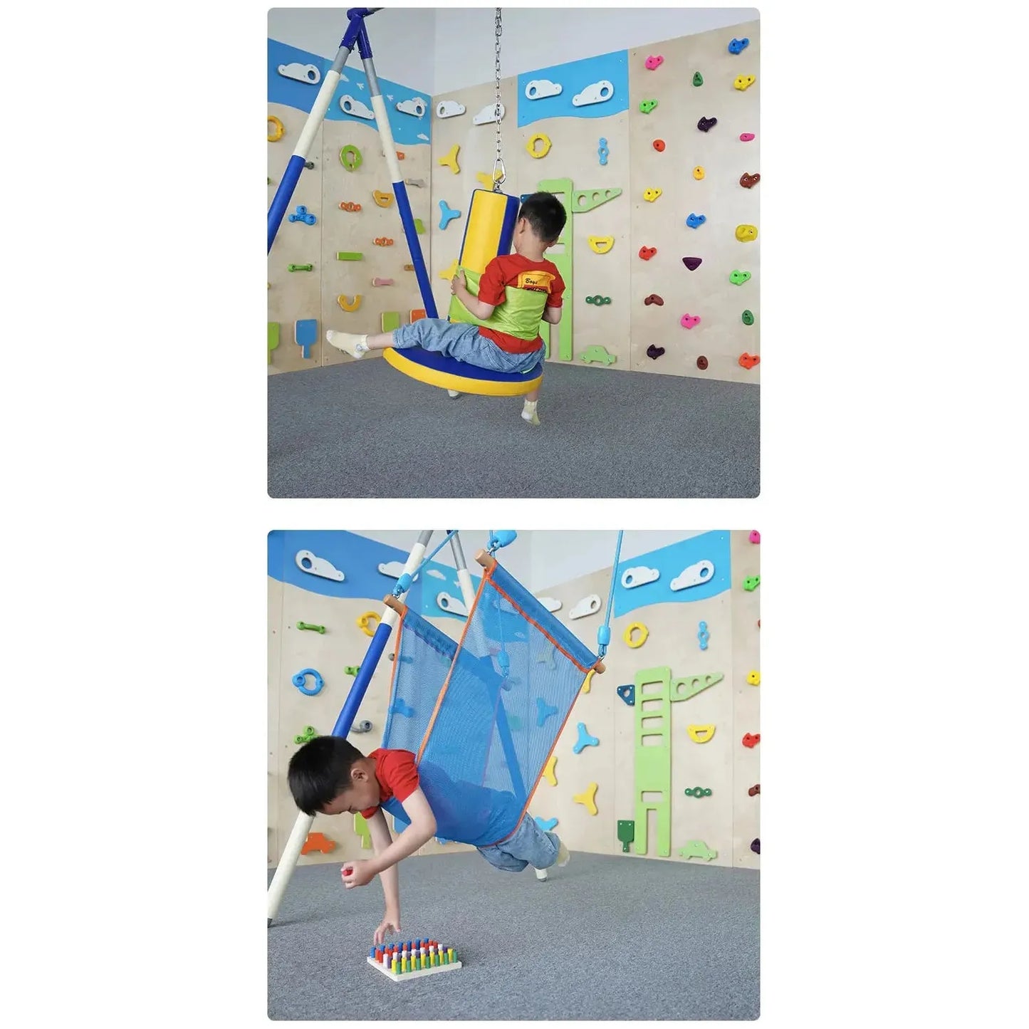 Sensory integration training equipment a cross vertical tube horizontal swing indoor children's climbing sports teaching toys