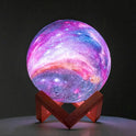 Celestial 3D Moon Lamp LED Night Light - Enchanting Starry Decor Gift for Kids and Adults