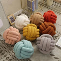 Stylish Eco-Friendly Knotted Ball Plush Pillow - Handcrafted Indeformable Back Support Pillow