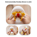 Cute Cartoon Duck Rechargeable LED Night Light – Silicone Bedside Lamp for Kids Room Decor, Perfect Birthday Gift