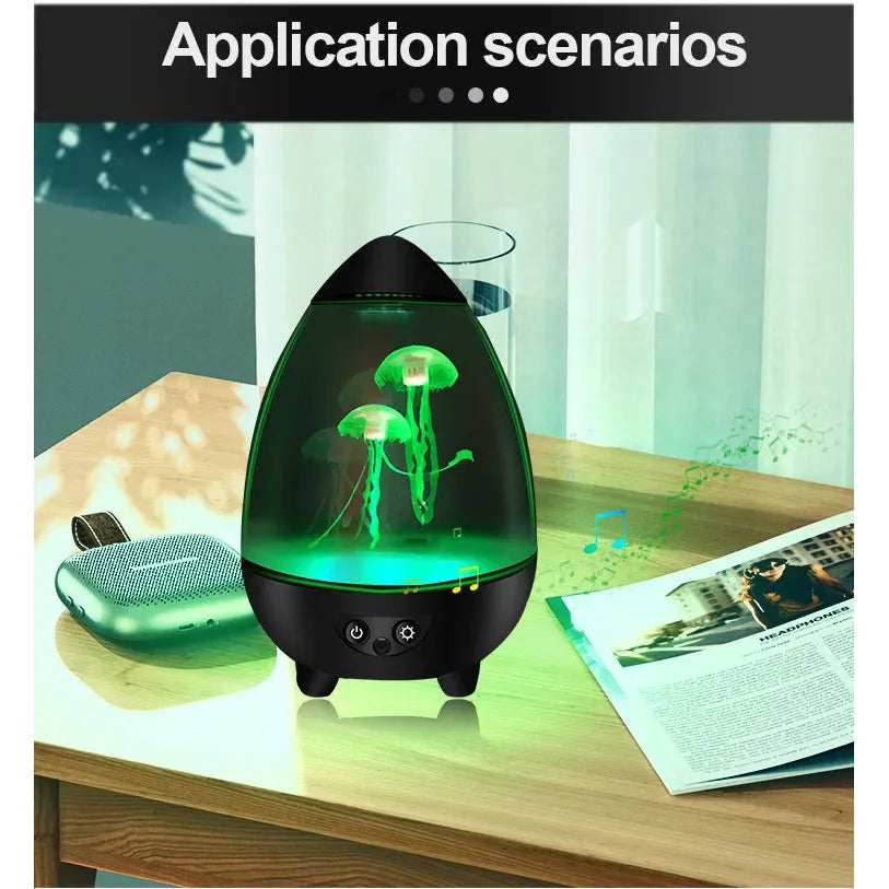 Serene Jellyfish Mood Light - USB Powered Night Lamp for Home and Office Decor