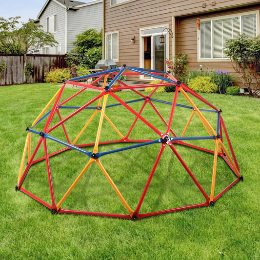 Kids Outdoor Climbing Dome, Versatile Play Center with Monkey Bars for Active Fun