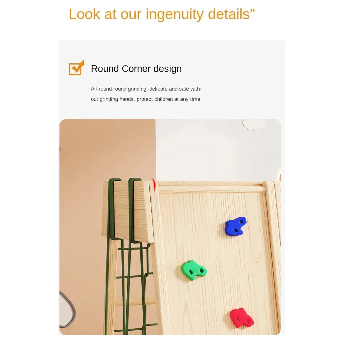 Indoor Wooden Climbing Frame for Kids with Slide and Swing - Sensory Play Set for Development and Fun