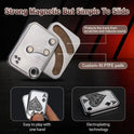 The EDC Metal Fidget Slider Magnetic Poker Push Card is a silver rectangular toy with an Ace of Spades design, custom PTFE pads, and electroplating. It features strong magnets, one-hand use, noise reduction, and scratch protection. Made in Mainland China.