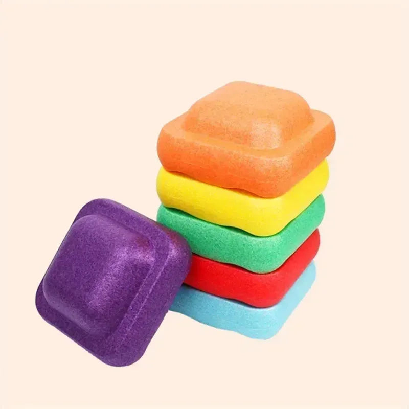 3-Piece Kids Balance Training Foam Stacking Stones Sensory Playset for Outdoor Fun