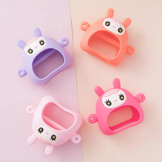 Color Kids Silicone Teether Toy BPA Free Baby 0-12 Toys Teething Gloves Sensory Toys For Kid Silicone Animal Soothing Molar Toys