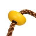 The Kids Tree Swing Chair Outdoor Disc Swing for Children is a durable hanging seat with a yellow plastic disc and thick brown braided rope, ideal for garden or backyard fun. Shown against a white background.