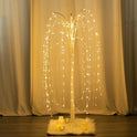 4 ft LED White Weeping Willow Tree - Artificial Fairy Lights for Party Decor