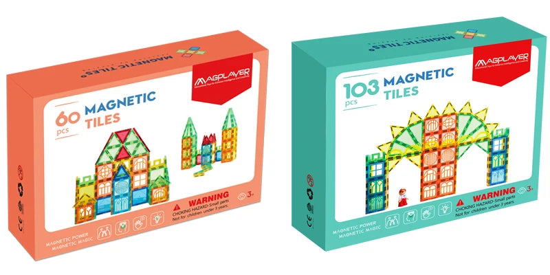 Creative Magnetic Building Blocks Set for Kids - Educational Tiles for Ages 3-8