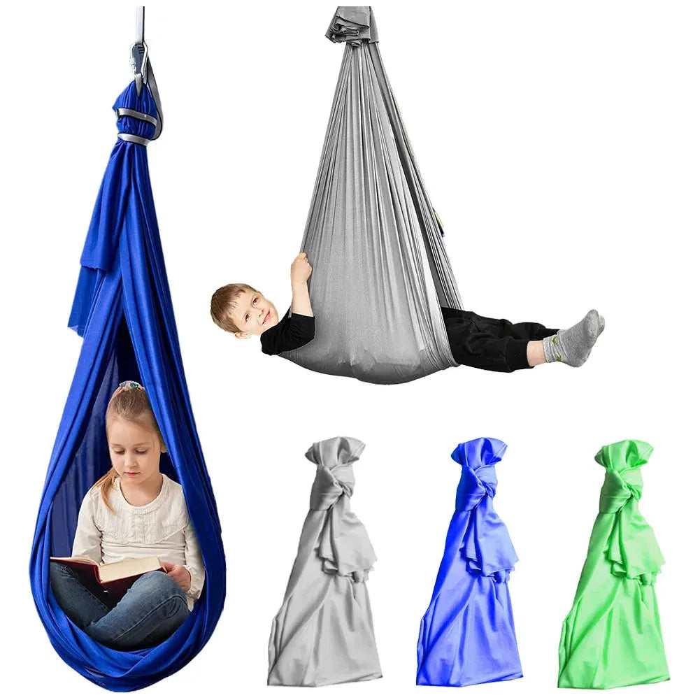 Sensory Swing Elastic Indoor and Outdoor Therapy Cuddle Swing Healing & Relaxing Cuddle Sensory Swing for Autism Aspergers ADHD - JoyfulJive