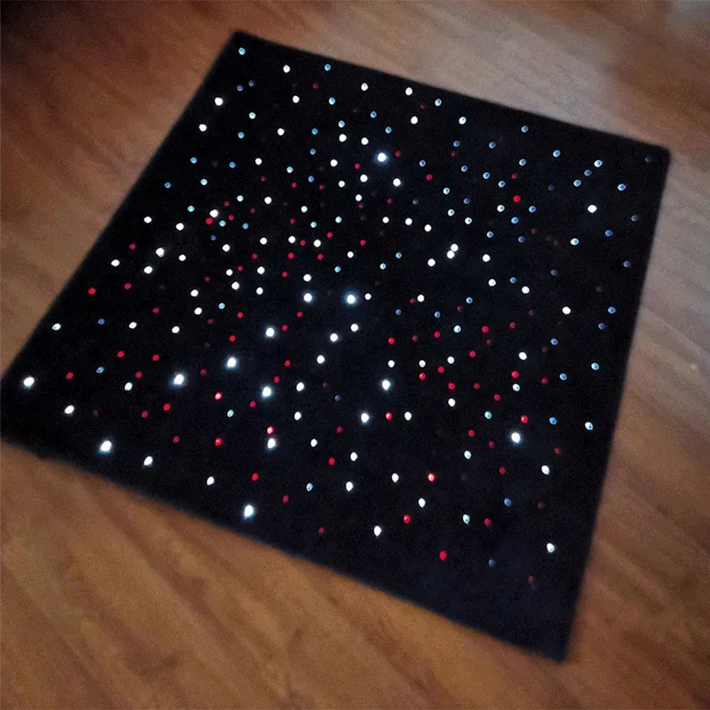 Sensory Fiber Optic Light Mat for Kids - Tactile Educational Rug for Autism Training and Play in Sensory Rooms