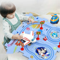 Creative Electric Race Car Puzzle Track: Montessori Educational DIY Board Game for Kids