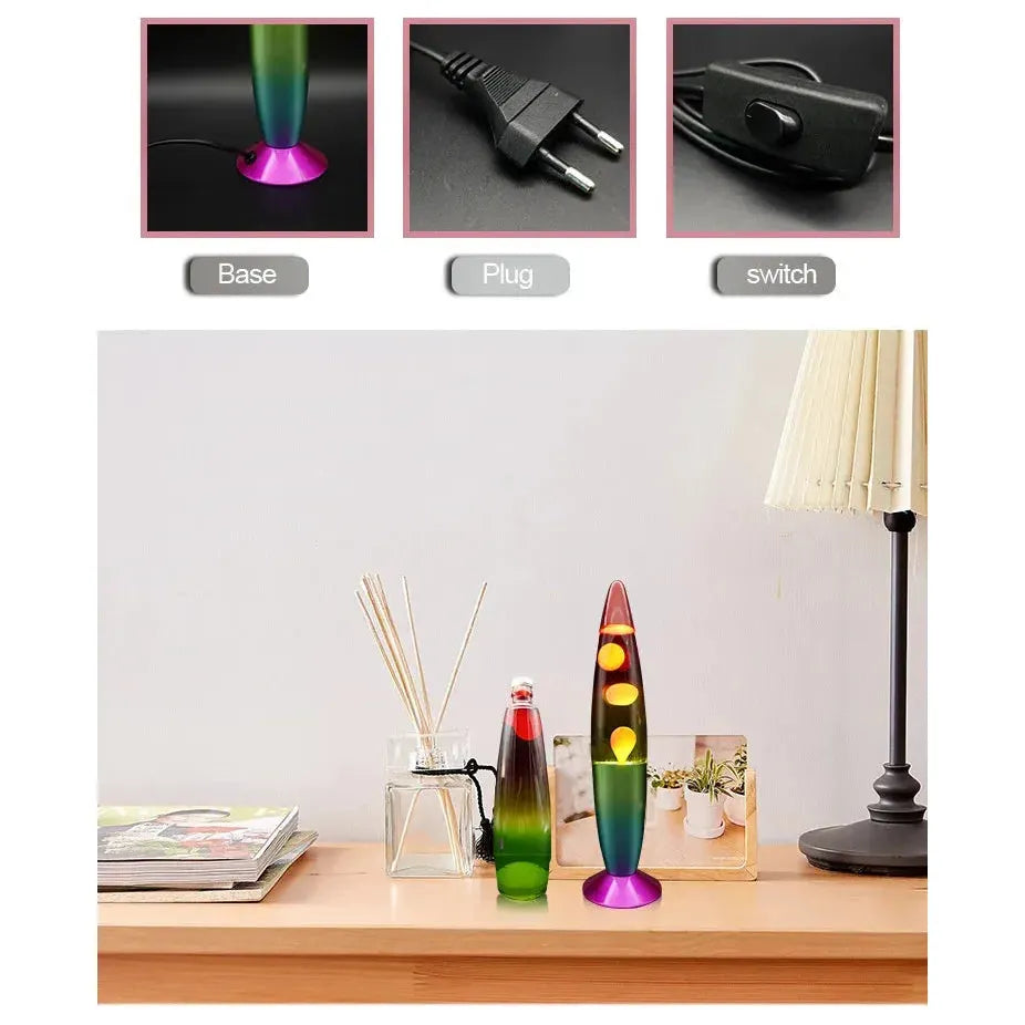 16-Inch Creative Wax Lamp Nightlight - Artistic Lava Lamp for Living Room & Bedroom Ambiance