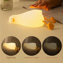 Rechargeable Silicone Duck Night Light for Kids - Creative LED Lamp for Bedroom Decor and Holiday Gifts