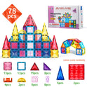 Montessori Magnetic Building Blocks Set - Creative DIY Construction Tiles for Kids' Learning & Play