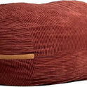 A Fuf XXL Foam Filled Bean Bag Chair, 6 feet, in terracotta is shown against a white background, featuring a removable cover.