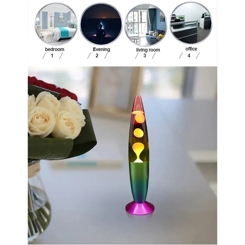 16-Inch Creative Wax Lamp Nightlight - Artistic Lava Lamp for Living Room & Bedroom Ambiance