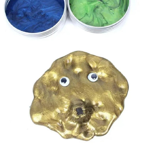 Magical Gold Magnetic Putty - Stress Relief Slime & Educational Jumping Clay for All Ages