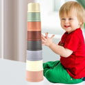 6-in-1 Baby Stacking Cups – Montessori-Inspired Educational Toy, Nesting & Bath Play for 6 Months+ Boys & Girls