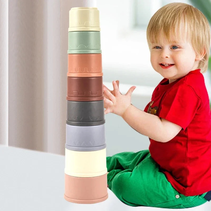 6-in-1 Baby Stacking Cups – Montessori-Inspired Educational Toy, Nesting & Bath Play for 6 Months+ Boys & Girls