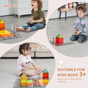 VEVOR 56 PCS Magnetic Tiles Magnet Building Blocks Set Construction Game Stacking Toys STEM Sensory Educational for Kids Gift