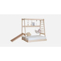 Versatile Solid Wood Children's Bed with Climbing Frame and Swing Features