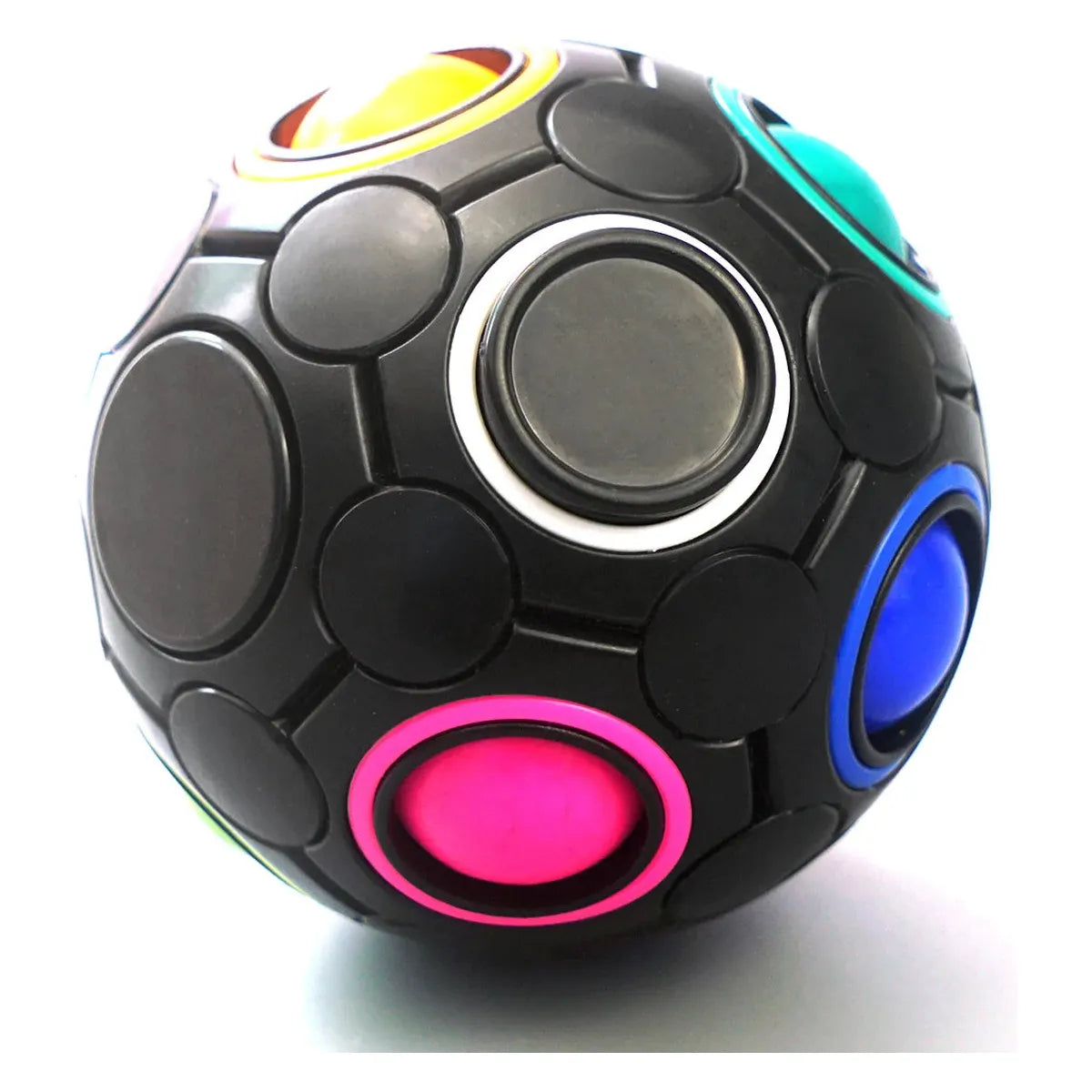 Rainbow Football Antistress Puzzle Cube - Fidget Toy for Stress Relief and Learning