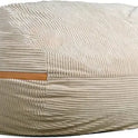 A Fuf XXL Foam Filled Bean Bag Chair, 6 feet in Vanilla Latte color, is shown against a plain white background.