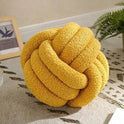 Stylish Eco-Friendly Knotted Ball Plush Pillow - Handcrafted Indeformable Back Support Pillow