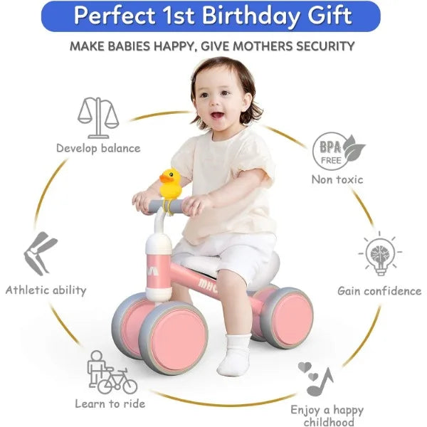 Toddler Balance Bike for 10-24 Months - Ideal First Birthday Gift for Boys and Girls