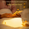 Rechargeable Silicone Duck Night Light for Kids - Creative LED Lamp for Bedroom Decor and Holiday Gifts