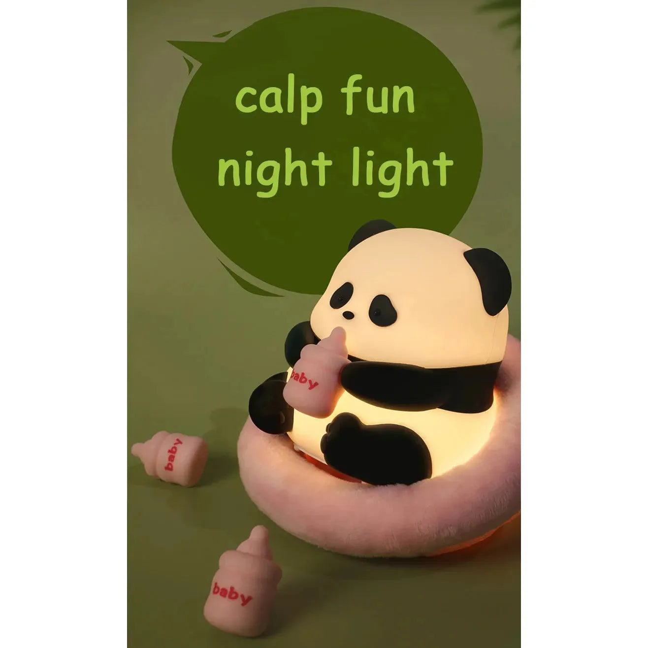 Adorable Rechargeable Silicone LED Night Light - Cartoon Animal Bedside Lamp for Kids' Rooms, Perfect Birthday Gift and Room Decor