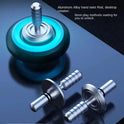 Three metallic Fidget Spinners for Adults and Kids Stress Relief Anxiety ADHD Toy Metal EDC Hand Spinner with Luminous Light are shown on a reflective surface, glowing blue, made of aluminum alloy for smooth rotation.