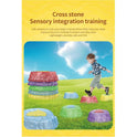 Rainbow Luminous Balance Stones for Kids - Outdoor Sensory Play Training Toys