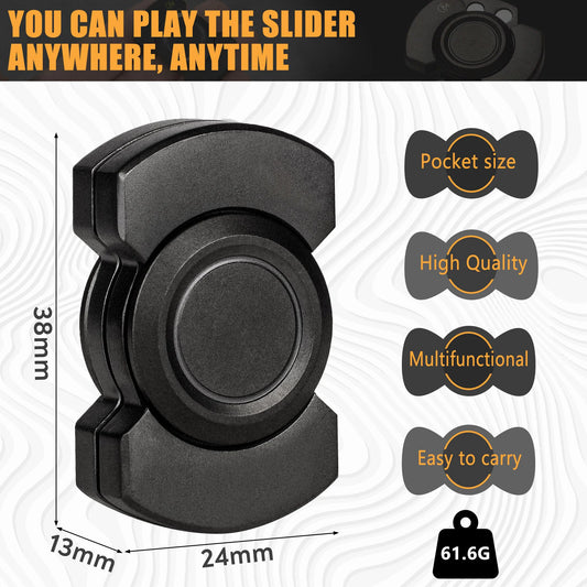 The Stainless Steel 3 in 1 Fidget Spinner and Slider Combo with Click Button is a pocket-size metal toy (38mm x 24mm x 13mm, 61.6g) for adult stress relief—multifunctional, easy to carry, and perfect to use anytime, anywhere.