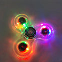 Crystal Finger Spinners Luminous LED Light Fidget Spinner Hand Top Glow In Dark Stress Relief Toys Kinetic Gyroscope For Childs