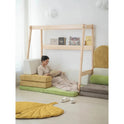 Creative Companion Bed: Solid Wood Children's Pull-Out Bed with Climbing Frame and Swing