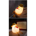 Cute Cartoon Duck Rechargeable LED Night Light – Silicone Bedside Lamp for Kids Room Decor, Perfect Birthday Gift