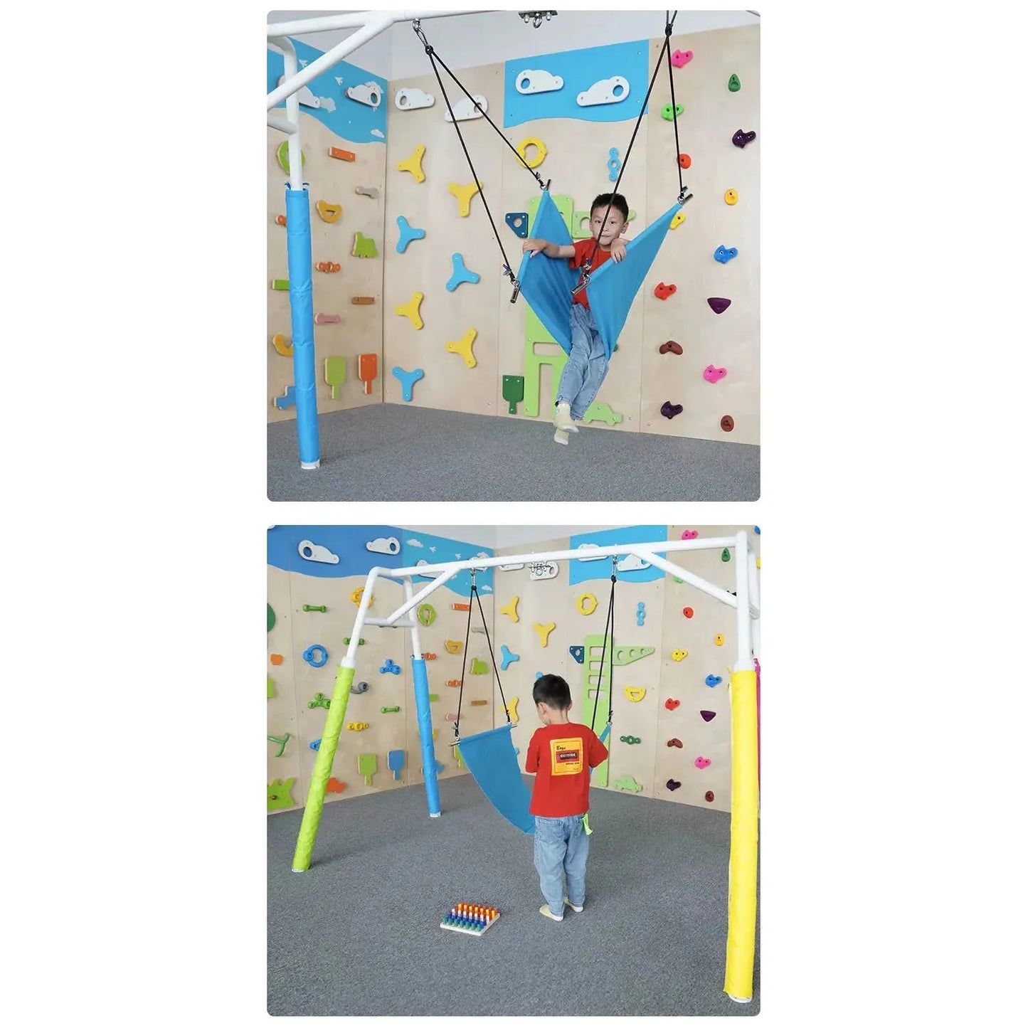 Sensory integration training equipment a cross vertical tube horizontal swing indoor children's climbing sports teaching toys