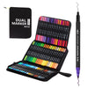 Versatile Dual Tip Brush Markers Set for Artists - Ideal for Coloring, Calligraphy, and Creative Projects