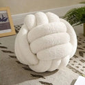 Stylish Eco-Friendly Knotted Ball Plush Pillow - Handcrafted Indeformable Back Support Pillow