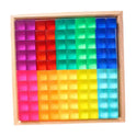 Colorful Rainbow Stacking Blocks Set - Sensory Play Resin Cubes for Kids' Fine Motor Skills Development