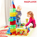 Magplayer Magnetic Tiles Construction Set for Creative Kids - Montessori Educational Building Blocks