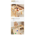 Versatile Solid Wood Indoor Climbing Frame with Slide and Swing for Kids’ Sensory Development