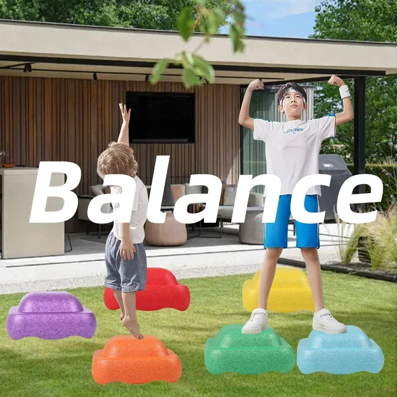 Children's Outdoor Balance Training Foam Stacking Stones - Sensory Play Gift for Babies