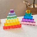 Colorful Rainbow Stacking Blocks - Fine Motor Skills Development Toy for Toddlers and Kids