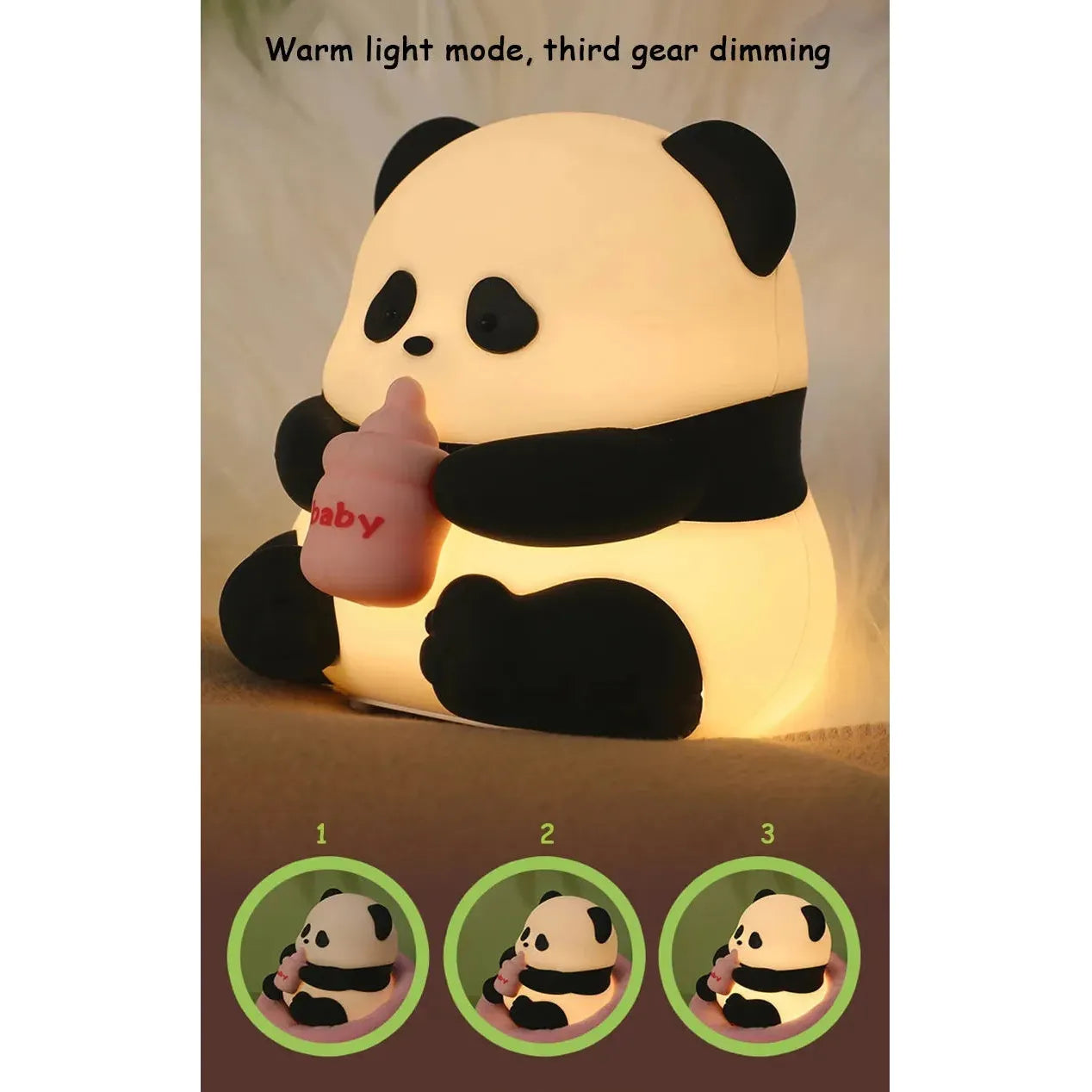 Adorable Rechargeable Silicone LED Night Light - Cartoon Animal Bedside Lamp for Kids' Rooms, Perfect Birthday Gift and Room Decor