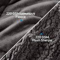 Queen Size 15 lbs Flannel Shaggy Sherpa Weighted Blanket for Adults - Plush Comfort for Calming Sleep